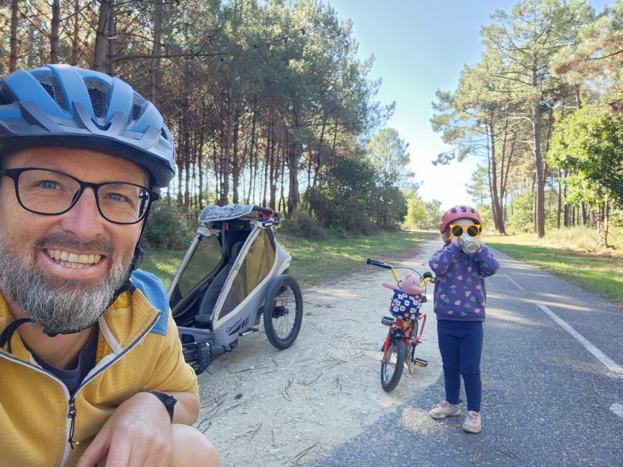 Erster Ausflug mit dem Fahrrad