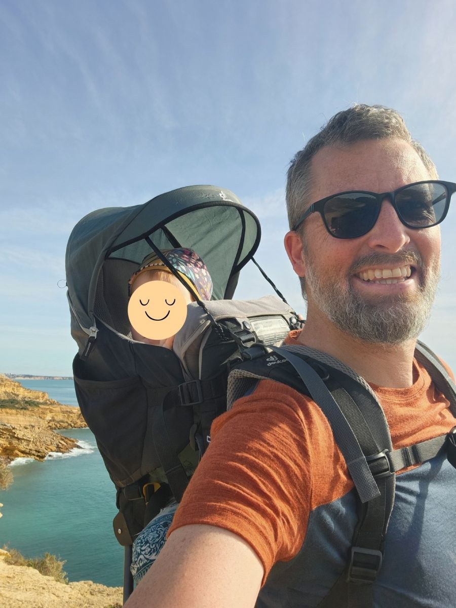 Mit Kraxe auf dem Fishermen's Trail