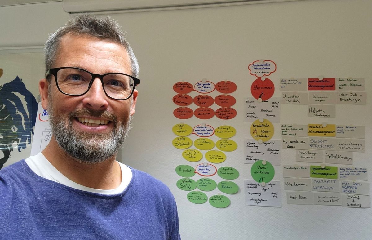 Trainer bei Workshop gesunde Führung für Führungskräfte